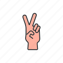 fingers, hand, peace, victory