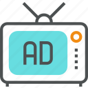 ads, monitor, screen, technology, television, tv, tv ads