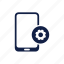 mobile, setting, phone, smartphone, configuration, device, telephone, technology, glyph 