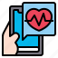 heart, rate, app, smartphone, mobile, technology 