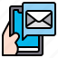 mail, app, smartphone, mobile, technology 