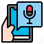 mic, sound, record, app, smartphone, mobile, technology 