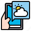 weather, app, smartphone, mobile, technology 