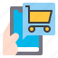 shopping, cart, app, smartphone, mobile, technology 