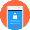 app, lock, mobile, phone, security