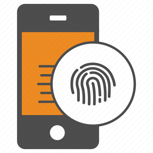 Fingerprint, iphone, mobile, phone icon - Download on Iconfinder