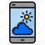 cloud, mobile, sun, technology 