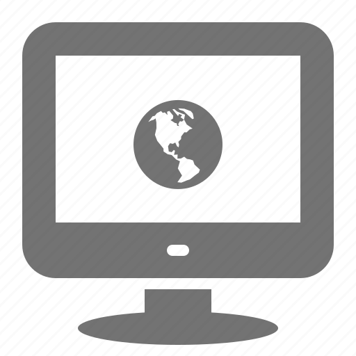 Computer, desktop, globe, internet, monitor, screen, world icon - Download on Iconfinder