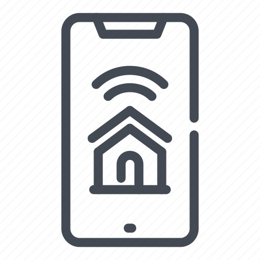 Home, house, mobile, phone, smart, smartphone, wifi icon - Download on Iconfinder