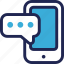 chat, communication, features, message, mobile, phone, smartphone 