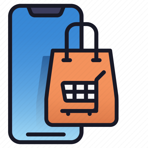 Lineal, mobile, shopping, phone, shop, marketing, e-commerce icon - Download on Iconfinder