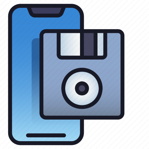 Lineal, mobile, save, savings, application, security icon - Download on Iconfinder