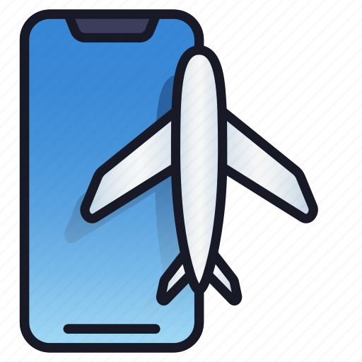 Lineal, mobile, plane, mode, airplane, application icon - Download on Iconfinder