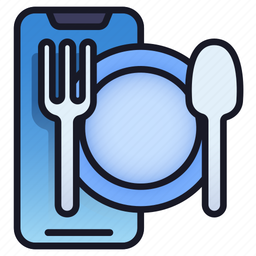 Lineal, mobile, food, application, service, delivery icon - Download on Iconfinder