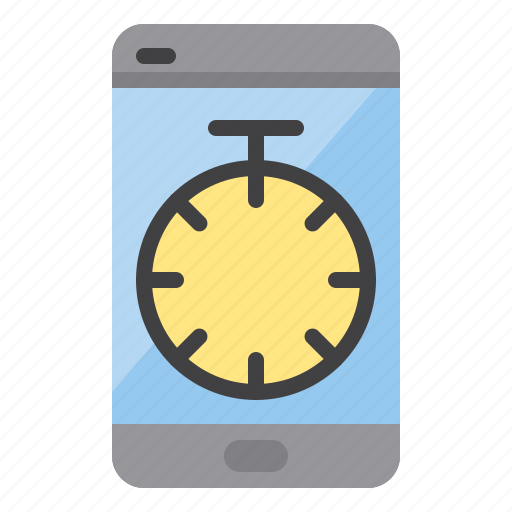 Clock, mobile, service, time icon - Download on Iconfinder