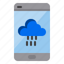 cloud, mobile, rain, computer, data
