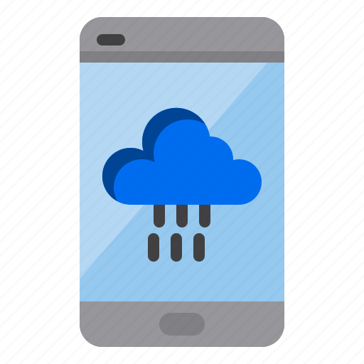 Cloud, mobile, rain, computer, data icon - Download on Iconfinder