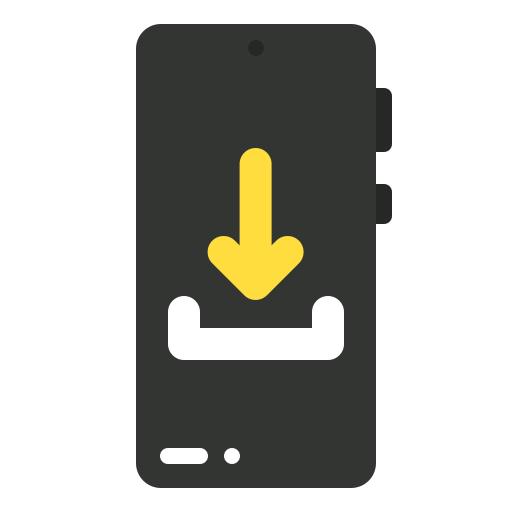 Download, arrow, down, mobile, application, ui, phone icon - Free download