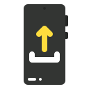 upload, arrow, up, mobile, application, ui, phone, smartphone, cell