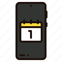 calendar, time, date, event, schedule, administration, organization, smartphone