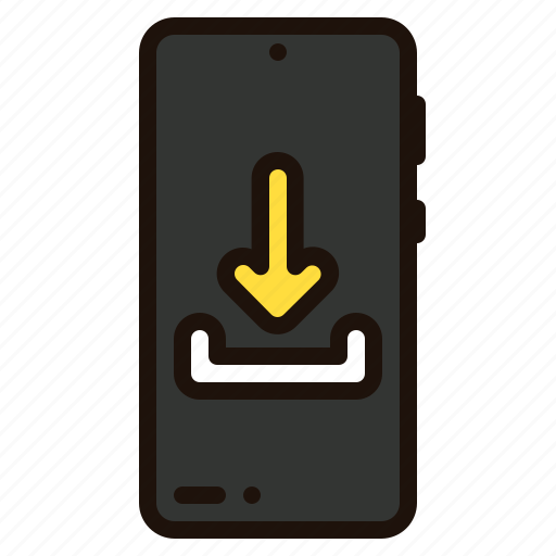 Download, arrow, down, mobile, application, ui, phone icon - Download on Iconfinder