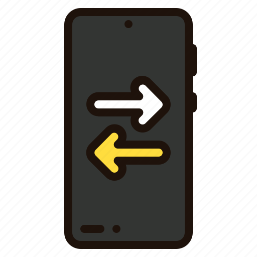 Transfer, arrow, smartphone, ui, electronics, mobile, phone icon - Download on Iconfinder