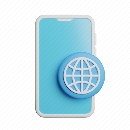 Phone, internet, front, network, smartphone, connection 3D illustration - Download on Iconfinder