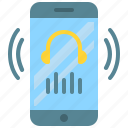 app, earphone, mobile, music, player, smartphone, sound