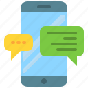 app, conversation, message, mobile, smartphone, text, typing