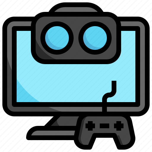 Vr, glasses, gaming, joystick, online, game, computer icon - Download on Iconfinder