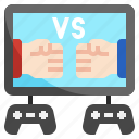fighting, game, joy, online, computer, smartphone, hand, vs