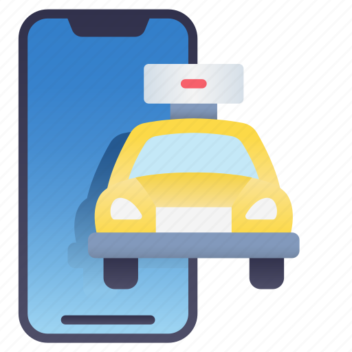 Gradient, mobile, taxi, travel, transport, application icon - Download on Iconfinder