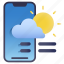 gradient, mobile, weather, application, widget, cloud 