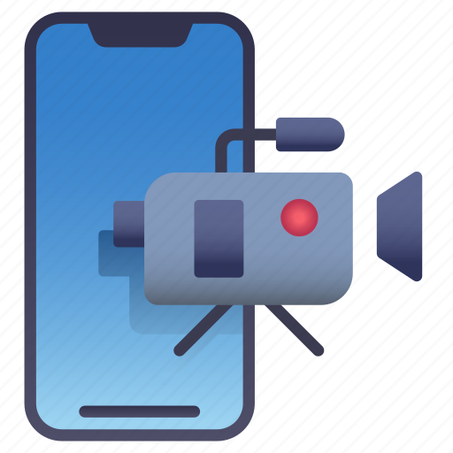 Gradient, mobile, vdo, camera, video, application icon - Download on Iconfinder