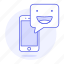 chat, emoji, message, mobile, phone, smartphone, text, texting 