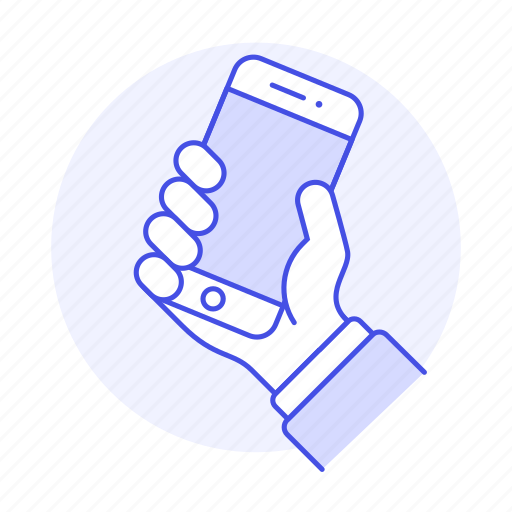 Front, grab, hand, hold, interactions, mobile, phone icon - Download on Iconfinder