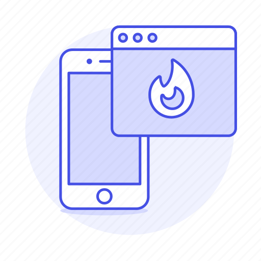 Phone, flame, trend, development, fire, window, smartphone icon - Download on Iconfinder
