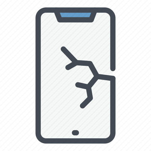 Broken, crack, display, mobile, phone, scratch, smartphone icon - Download on Iconfinder