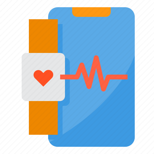 Healthcare, heart, mobile, phone, rate, smartwatch icon - Download on Iconfinder