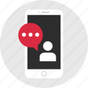 chat, conversation, mobile, mockup, sms, talk, wireframe