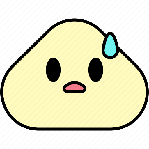 Sweat, emoji, emoticon, face, emotion, smiley, expression icon - Download on Iconfinder