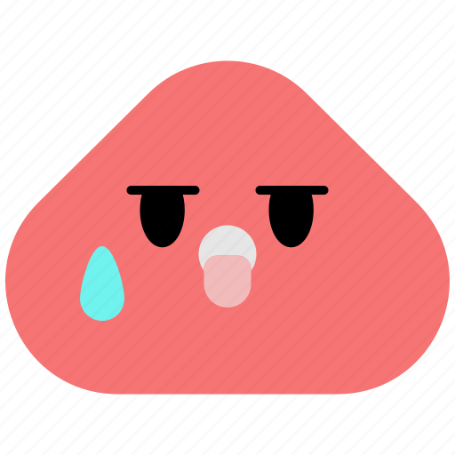 Hot, sweat, emoji, emoticon, emotion, expression icon - Download on Iconfinder