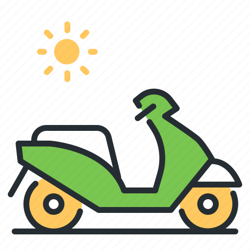 Motor scooter, motorcycle, transport, vehicle icon - Download on Iconfinder
