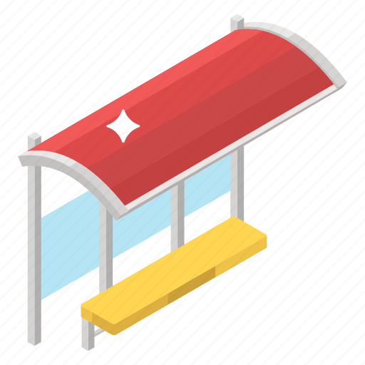 Bus shelter, bus station, bus stop, bus terminal, shuttle service, waiting area icon - Download on Iconfinder