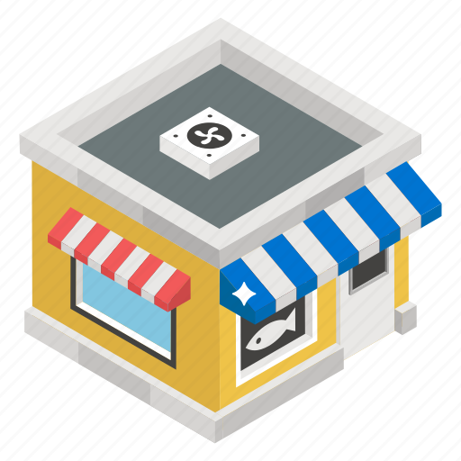 Fish market, marketplace, meat shop, seafood market, store icon - Download on Iconfinder