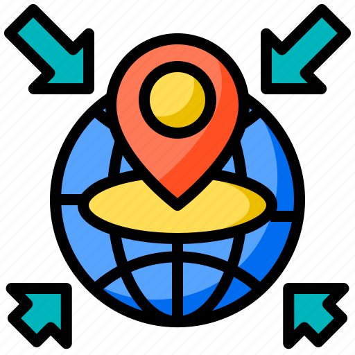 Positioning, pin, direction, pointer, location, flag icon - Download on Iconfinder