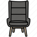 armchair, chair, furniture, household, interior