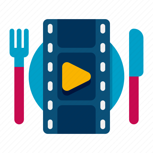 Dinner, and, movies, date icon - Download on Iconfinder