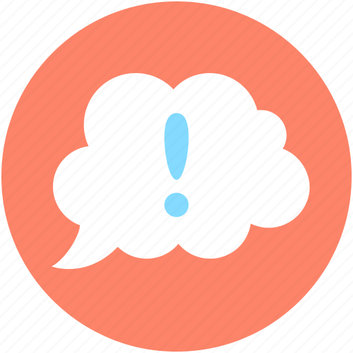 Chat, error, speech bubble, thinking, thought bubble icon - Download on Iconfinder