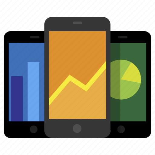 Adaptive, analytics, chart, iphone, mobile, responsive icon - Download on Iconfinder